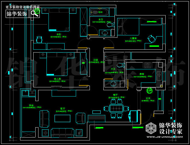 大發(fā)凱鴻雋府126平米 戶(hù)型